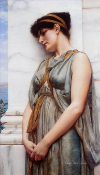 John William Godward Painting - Grecian Reverie Neoclassicist lady John William Godward